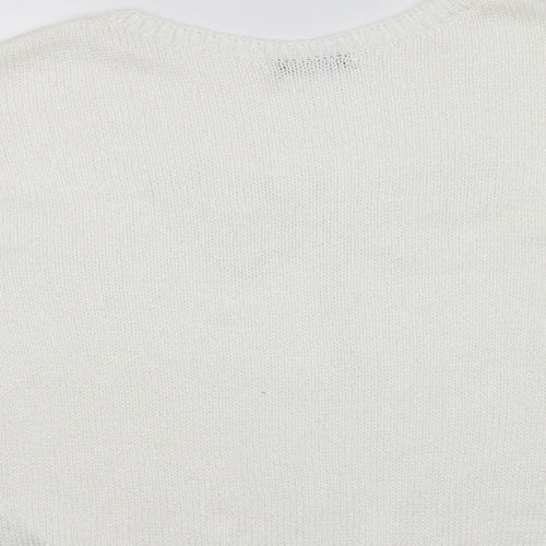 Moda Womens White   Pullover Jumper Size 18