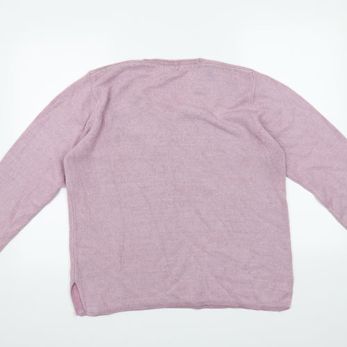 Woman Womens Purple   Pullover Jumper Size 14