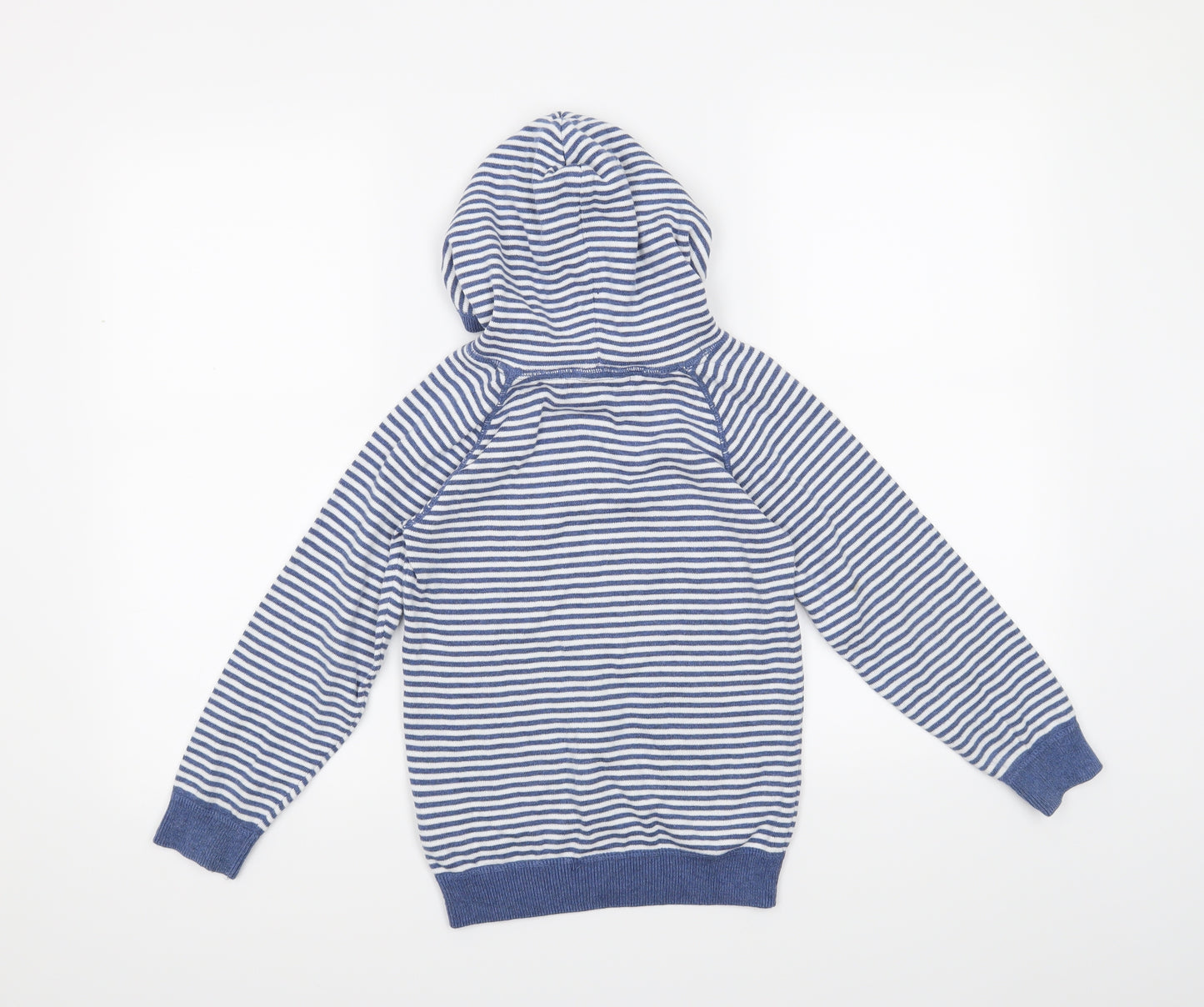 H&M Boys Blue Striped  Pullover Hoodie Size 7-8 Years