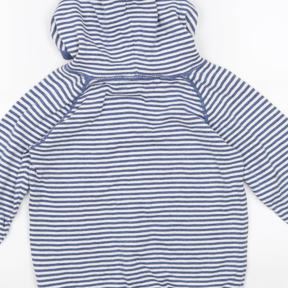 H&M Boys Blue Striped  Pullover Hoodie Size 7-8 Years