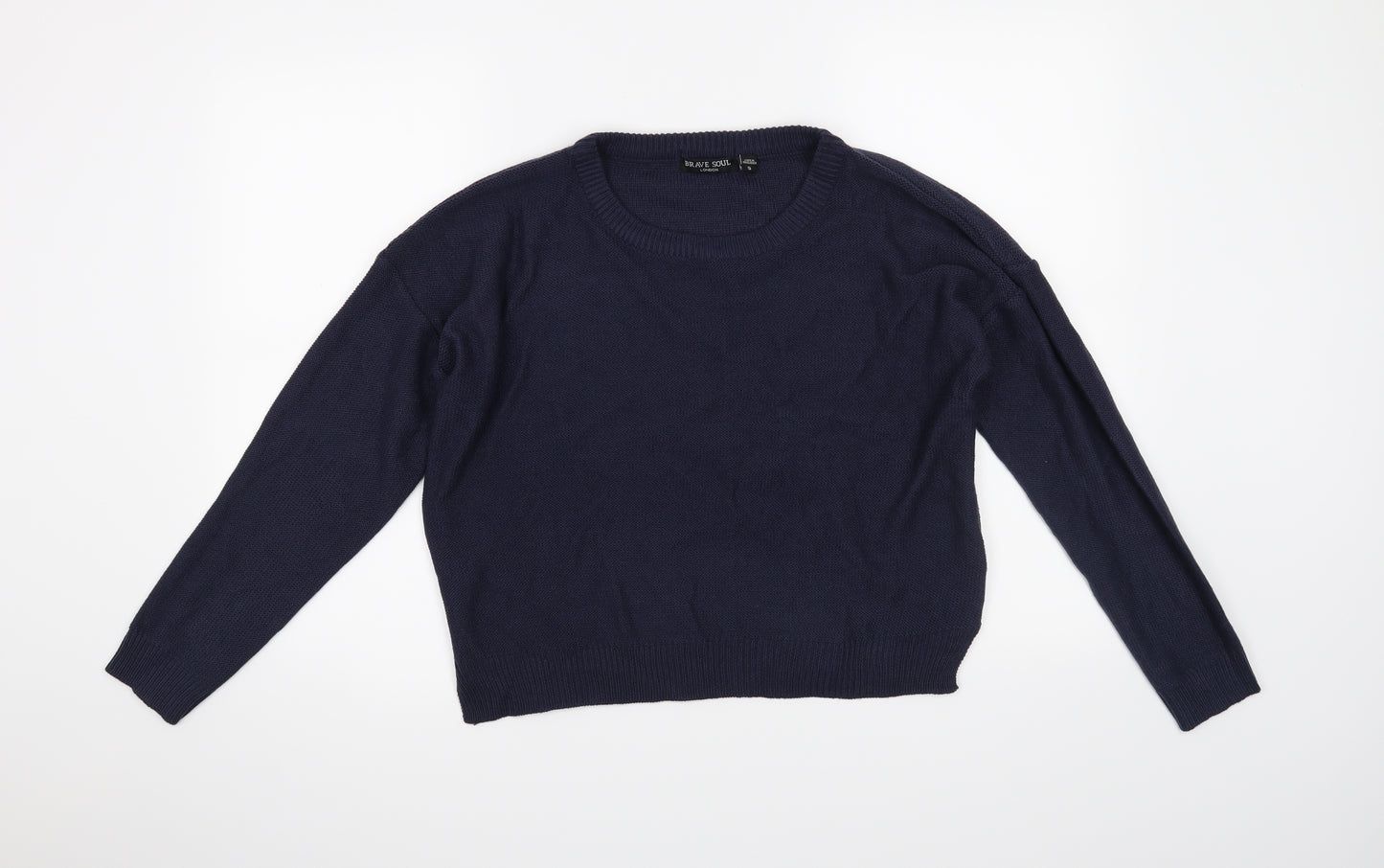 Brave Soul Womens Blue   Pullover Jumper Size S
