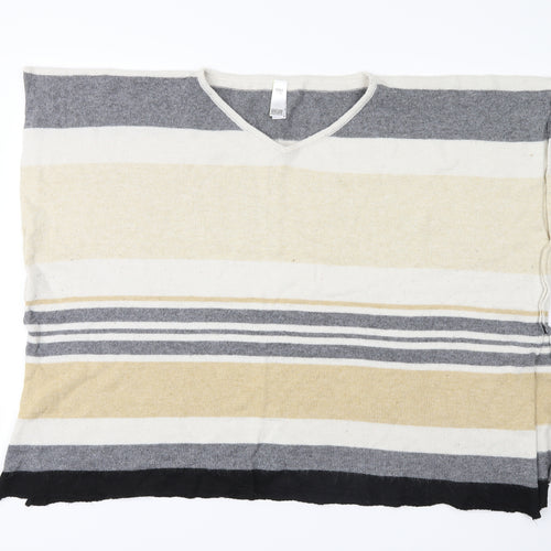 Marks and Spencer Womens Yellow Striped  Pullover Jumper One Size