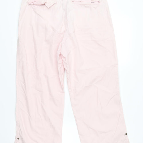 Marks and Spencer Womens Pink   Cropped Trousers Size 14 L23 in