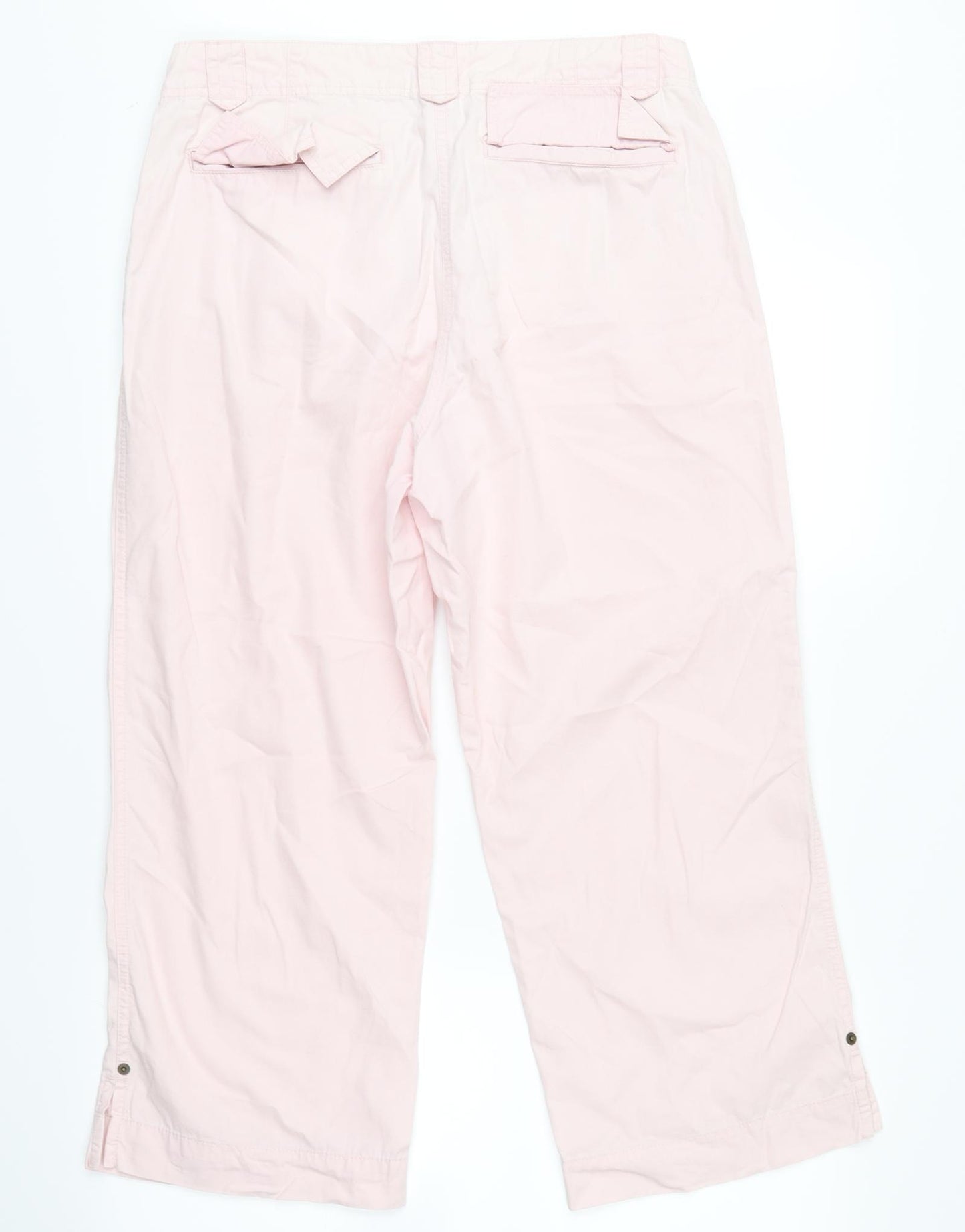 Marks and Spencer Womens Pink   Cropped Trousers Size 14 L23 in