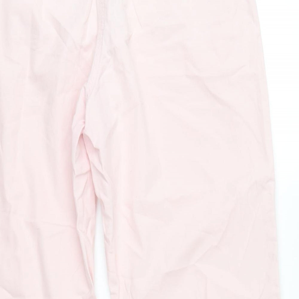 Marks and Spencer Womens Pink   Cropped Trousers Size 14 L23 in