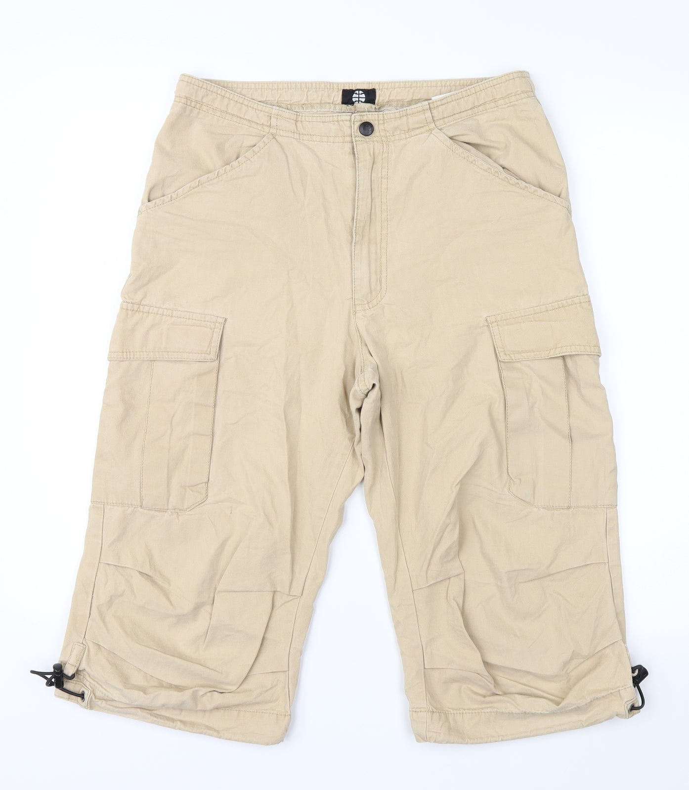 us40 Mens Beige   Cargo Shorts Size XS