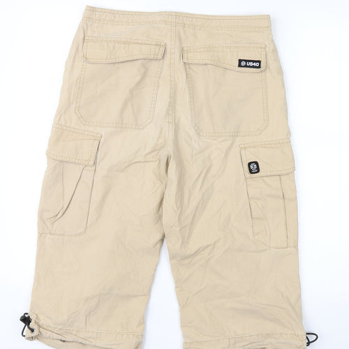 us40 Mens Beige   Cargo Shorts Size XS