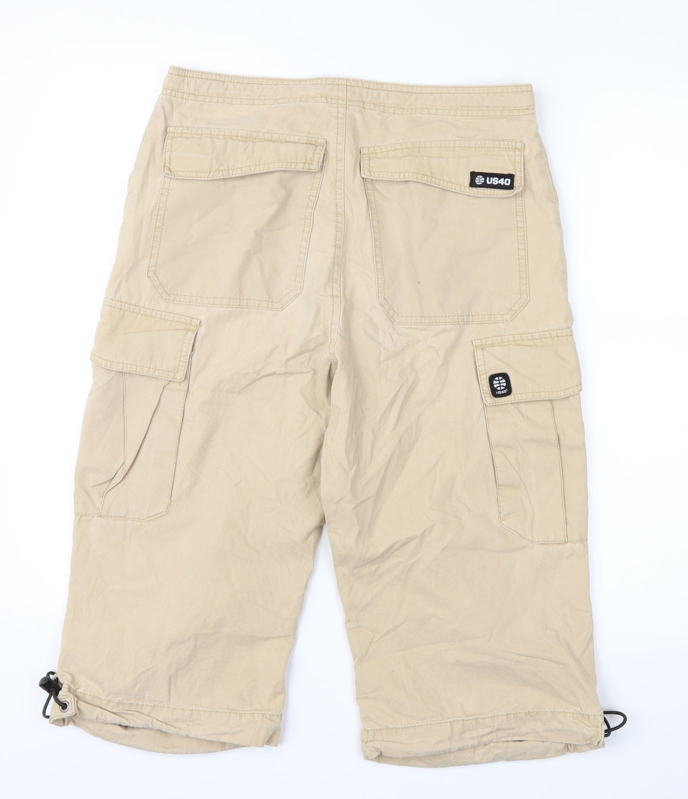 us40 Mens Beige   Cargo Shorts Size XS