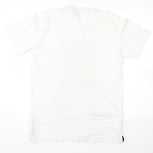 celios Mens White    T-Shirt Size M  - paradise playlist