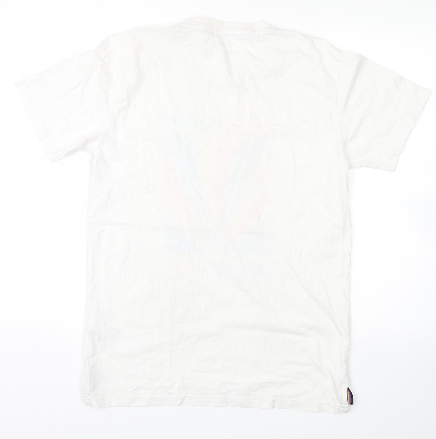 celios Mens White    T-Shirt Size M  - paradise playlist