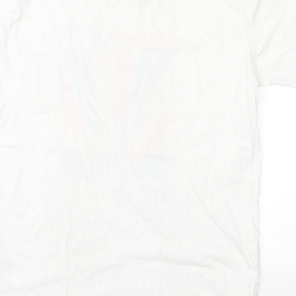 celios Mens White    T-Shirt Size M  - paradise playlist