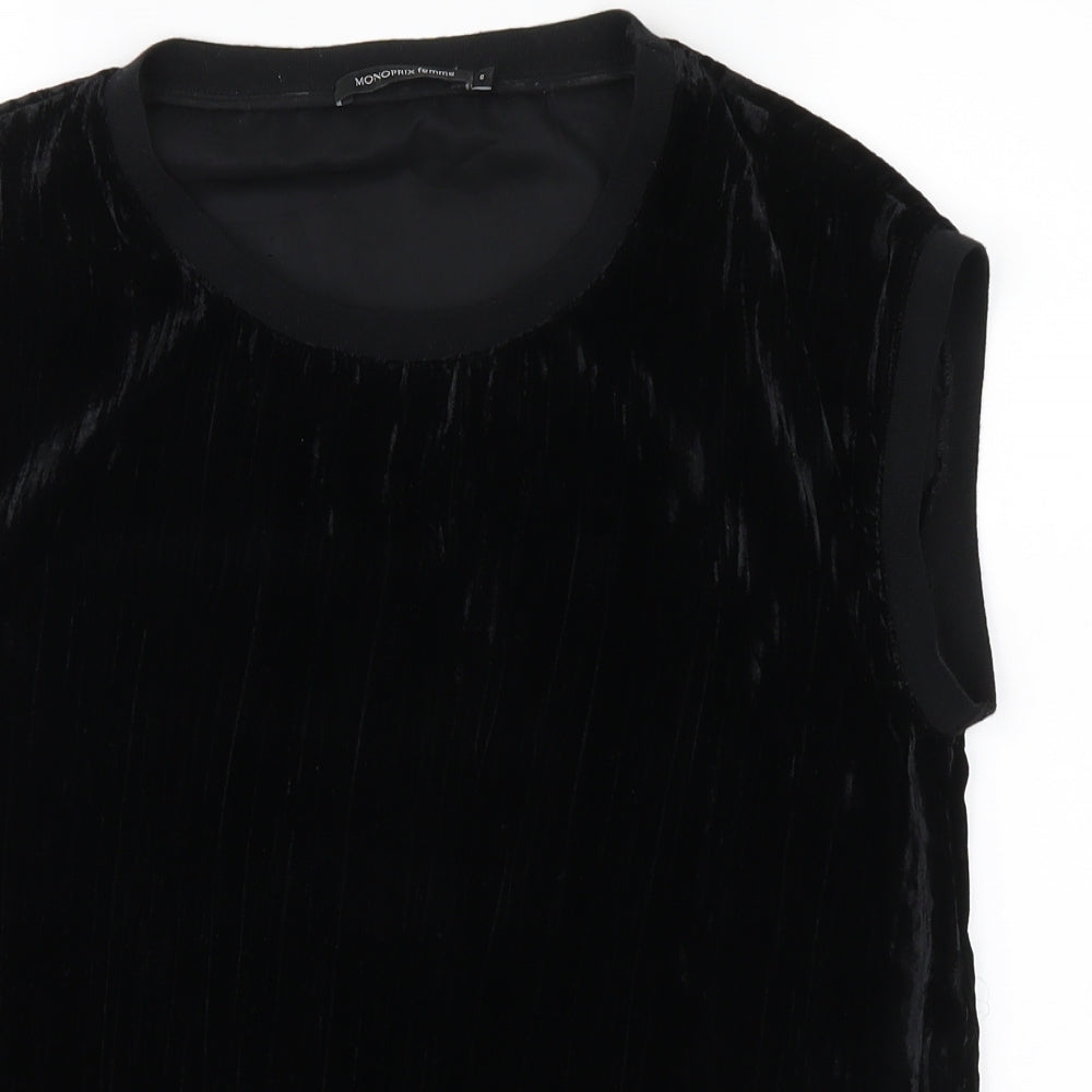 Monoprix Womens Black   Basic T-Shirt Size XS