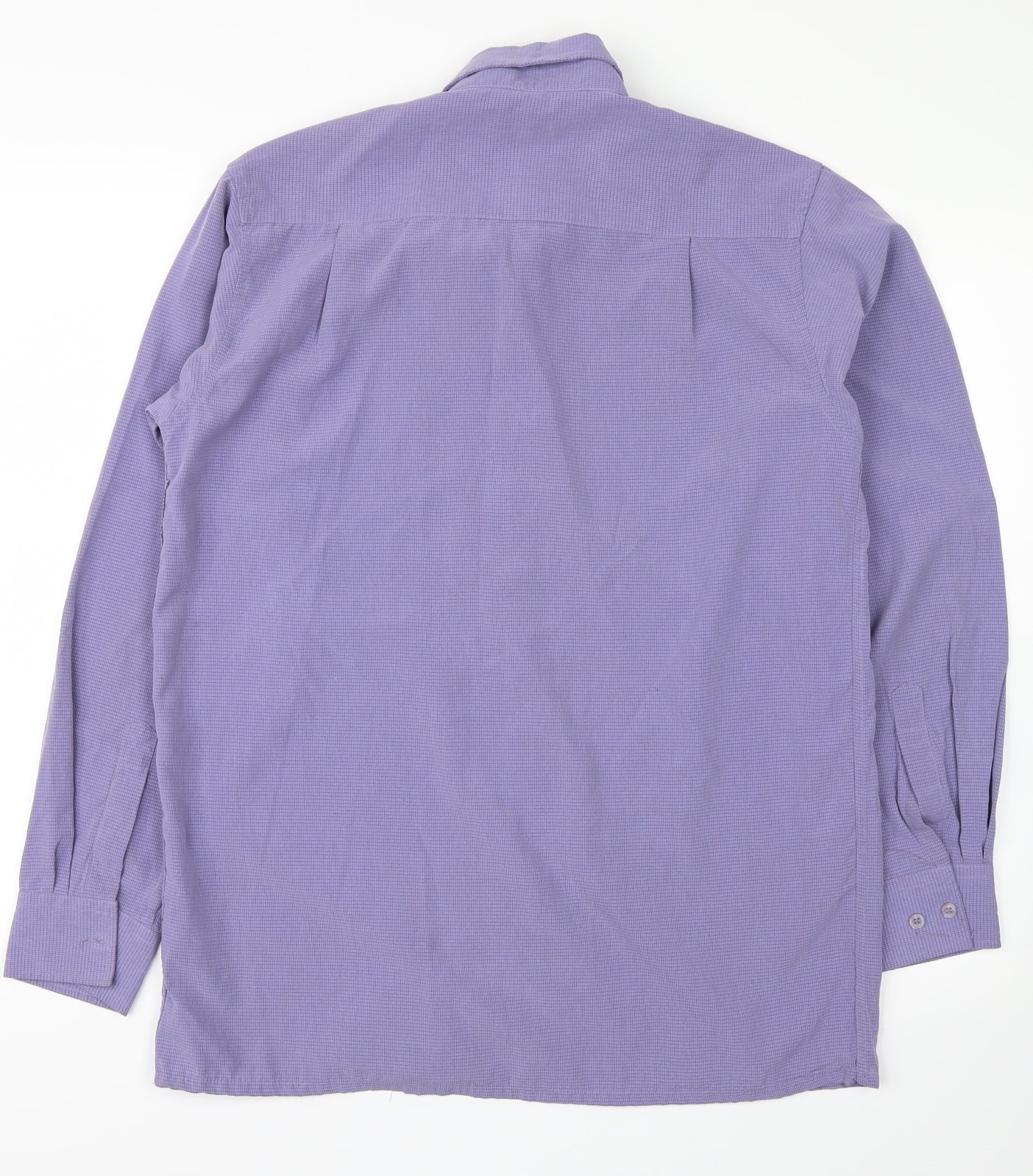 Eisenegger Mens Purple Check   Dress Shirt Size S