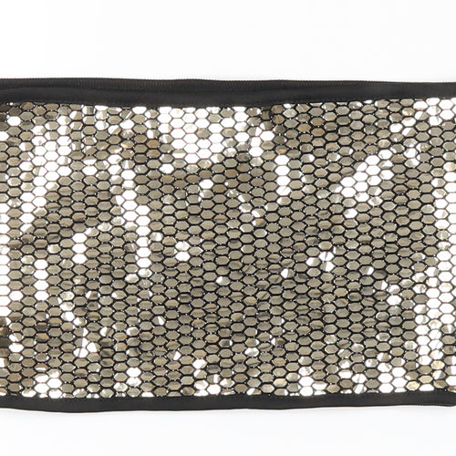 Topshop Womens Gold   Cropped Blouse Size 8