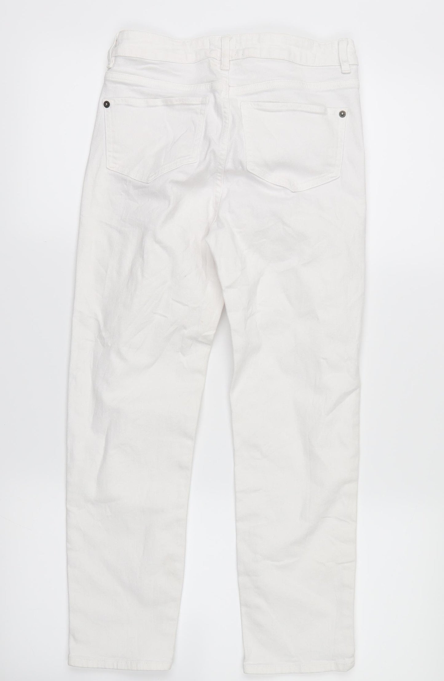 whitestuff Womens White  Denim Skinny Jeans Size 6 L22 in