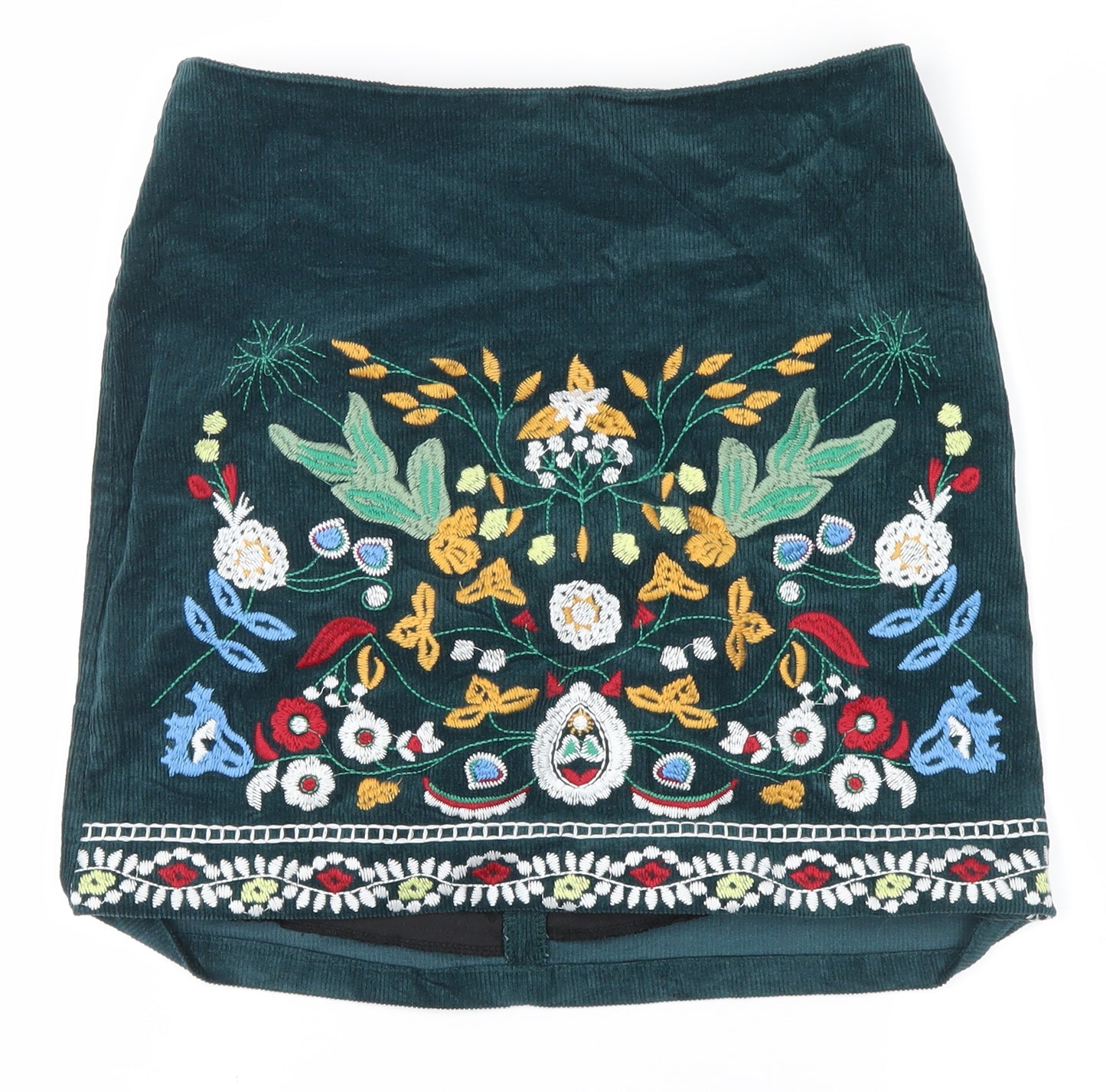 SIMPLEE Womens Green Floral  Cargo Skirt Size L