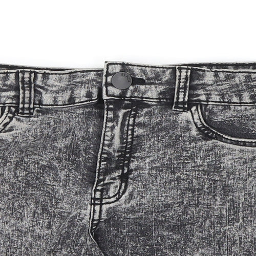 Divided Womens Grey  Denim Hot Pants Shorts Size 12