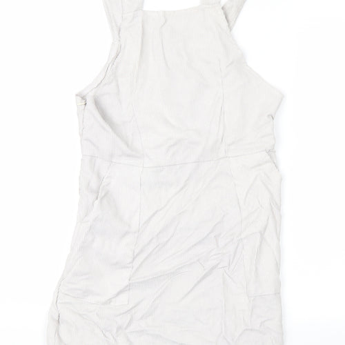 Boohoo Womens White   Dungaree One-Piece Size 10