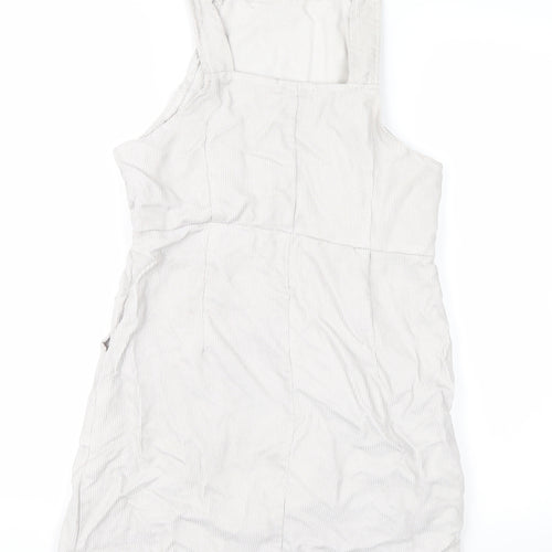 Boohoo Womens White   Dungaree One-Piece Size 10