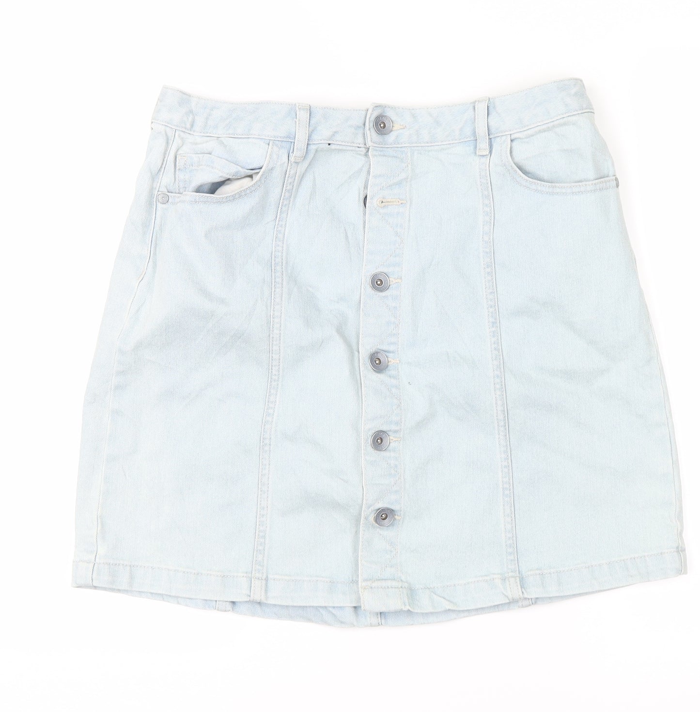 Indigo Womens Blue  Denim Cargo Skirt Size 12