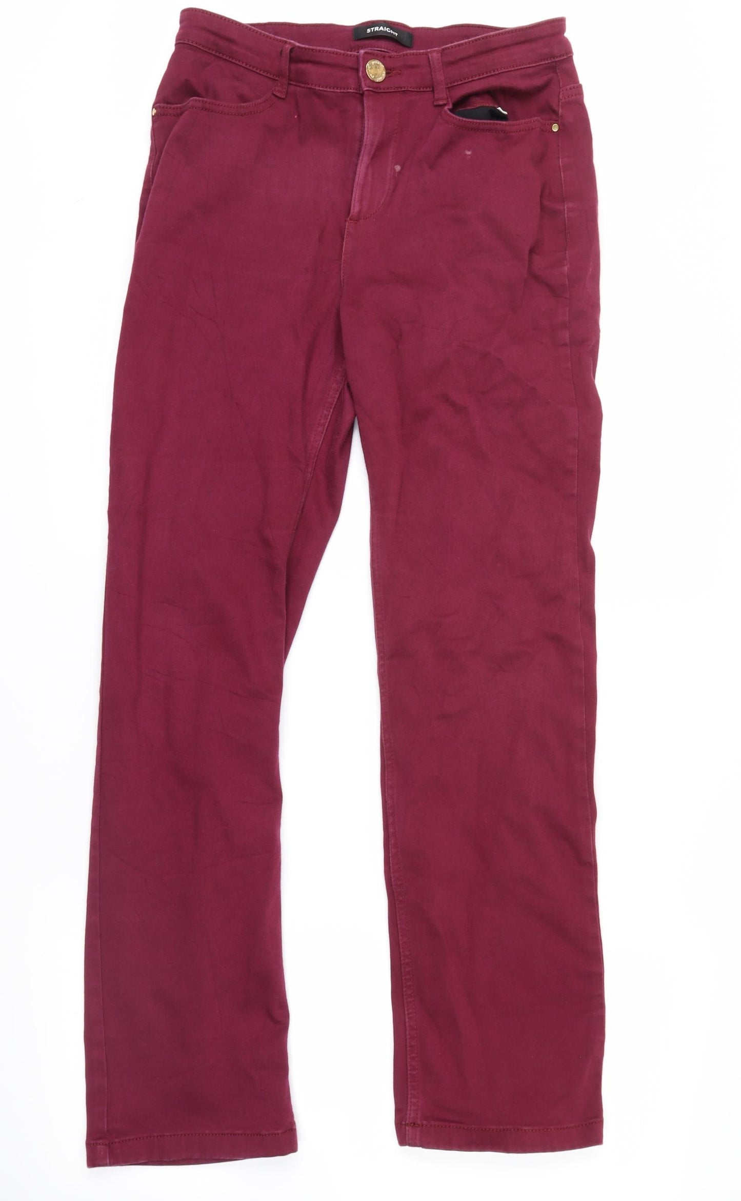 Marks and Spencer Womens Purple  Denim Straight Jeans Size 12