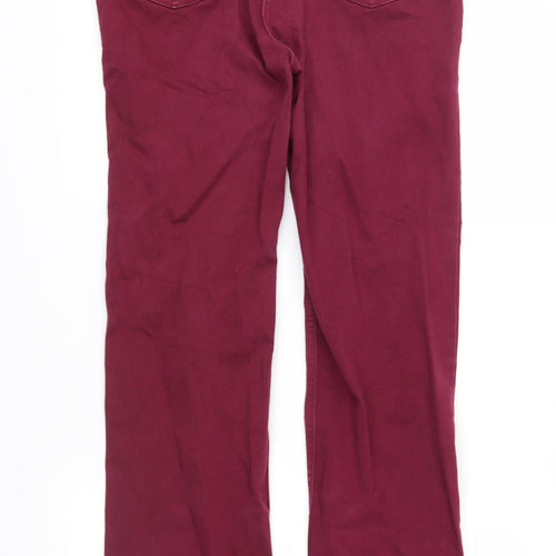 Marks and Spencer Womens Purple  Denim Straight Jeans Size 12