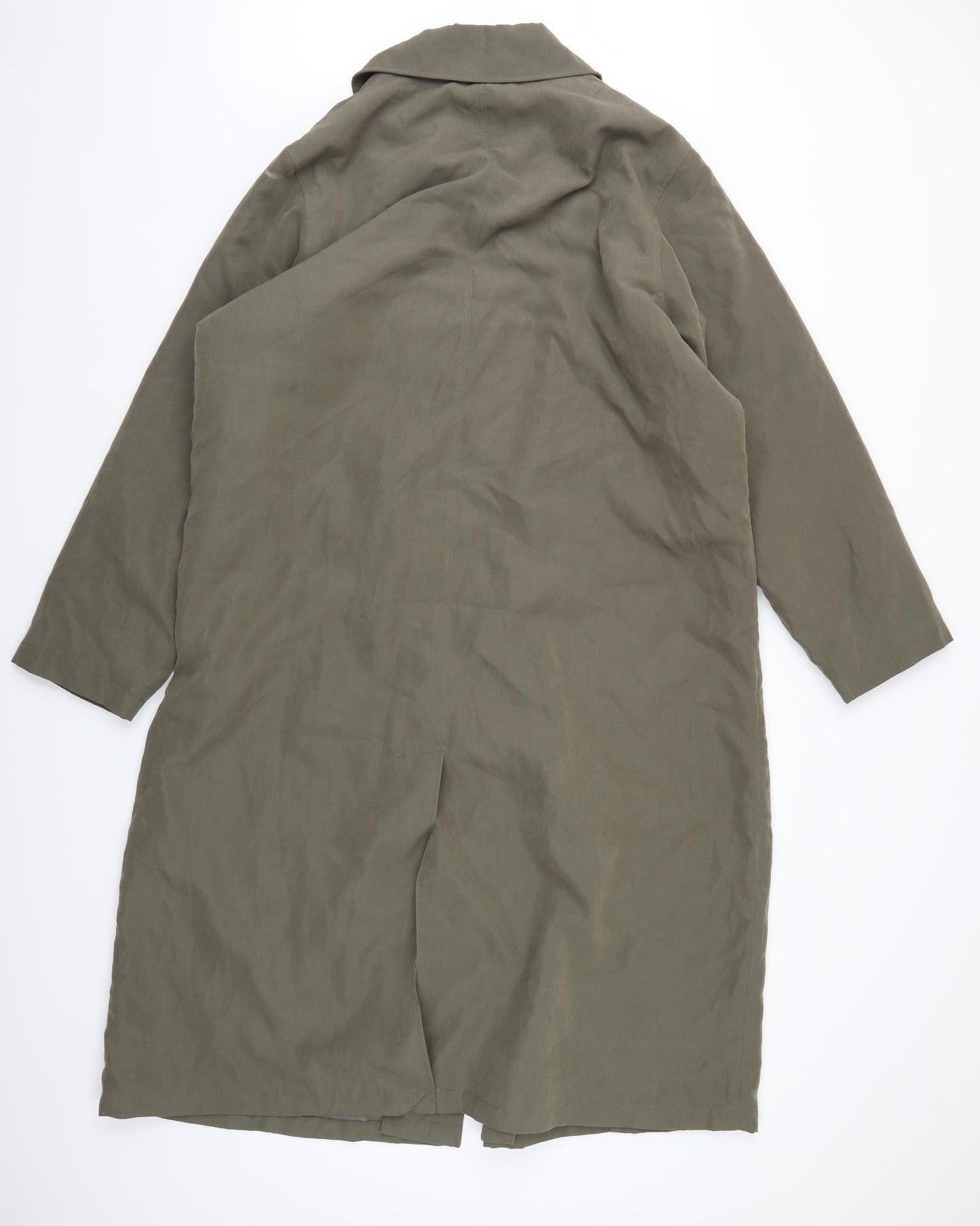 Classics Womens Green   Trench Coat Coat Size 22