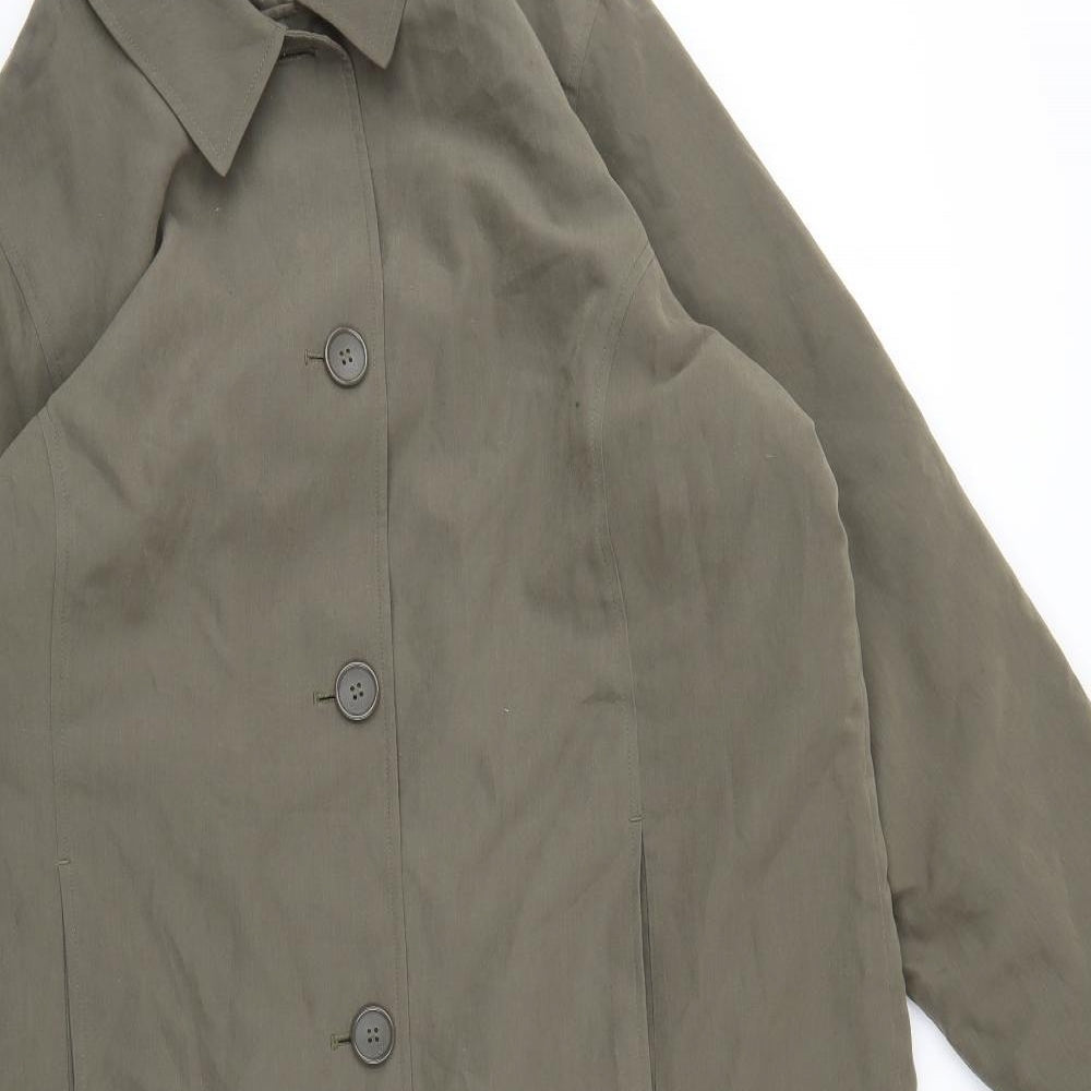 Classics Womens Green   Trench Coat Coat Size 22