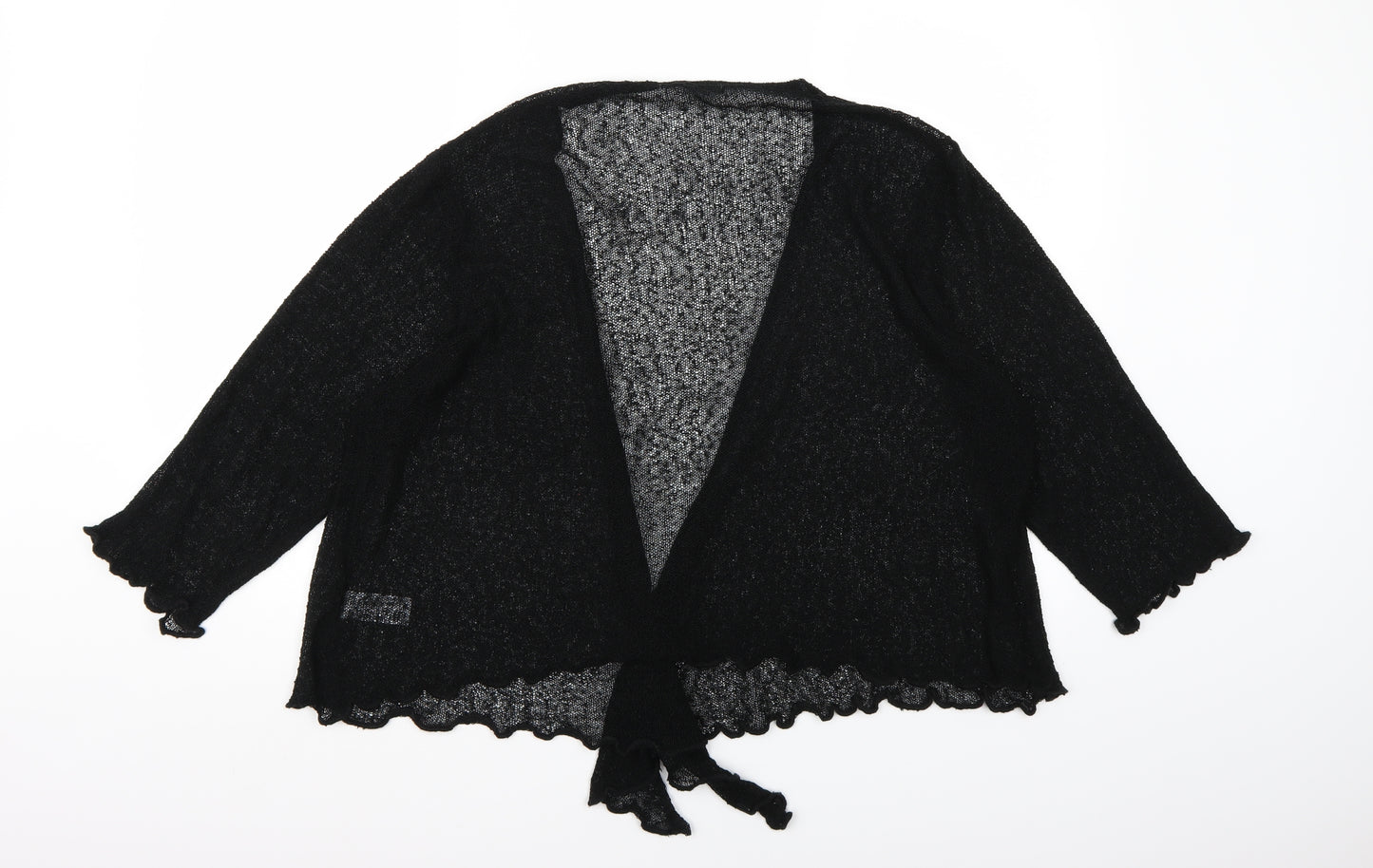 BM collection Womens Black  Knit Cardigan Jumper Size XL