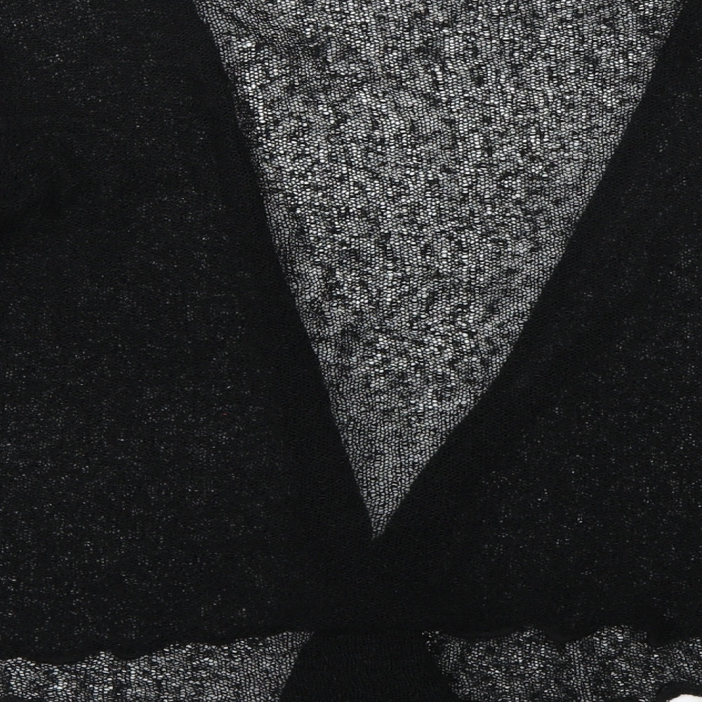 BM collection Womens Black  Knit Cardigan Jumper Size XL