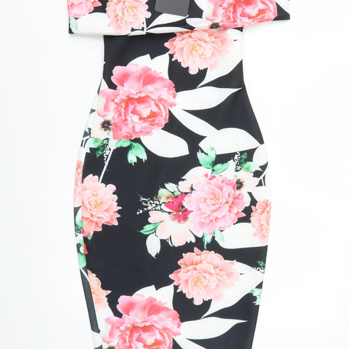 MissLook Womens Multicoloured Floral  Bodycon  Size 8