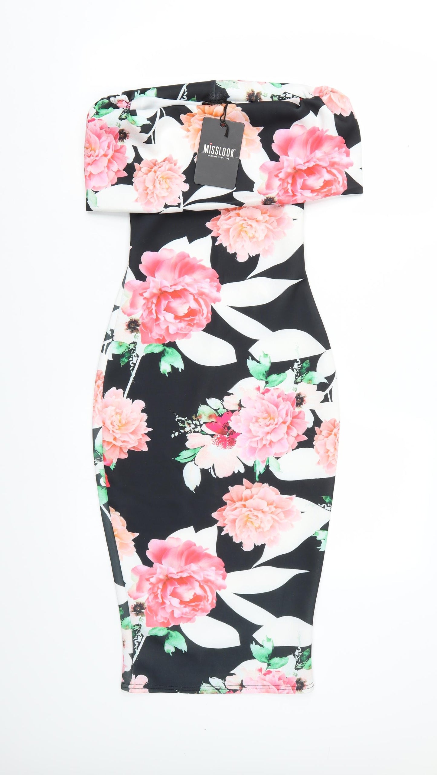 MissLook Womens Multicoloured Floral  Bodycon  Size 8