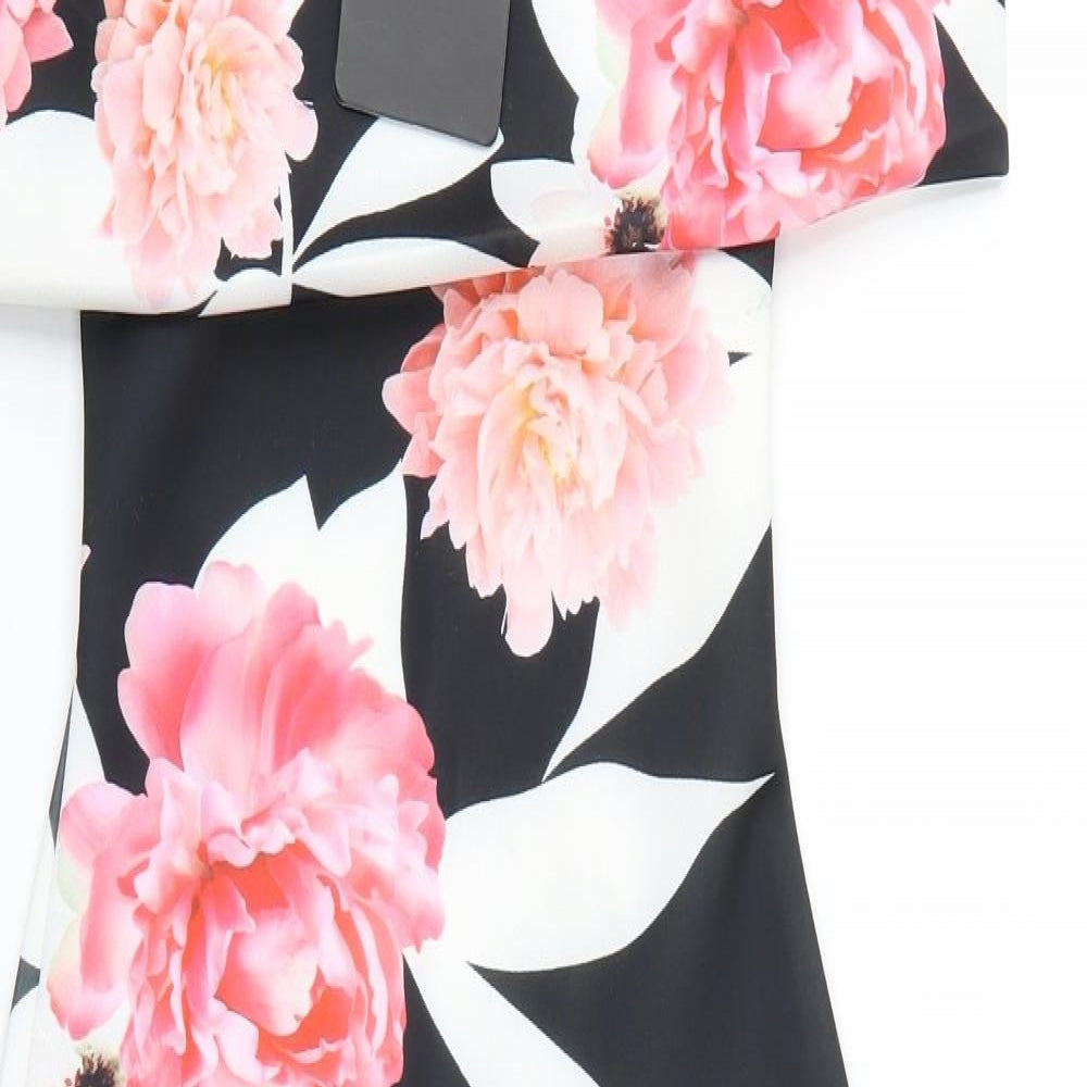 MissLook Womens Multicoloured Floral  Bodycon  Size 8