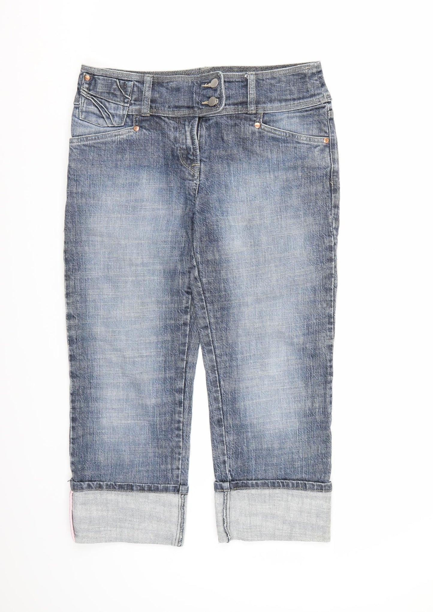 NEXT Womens Blue  Denim Cropped Jeans Size 12 L22 in