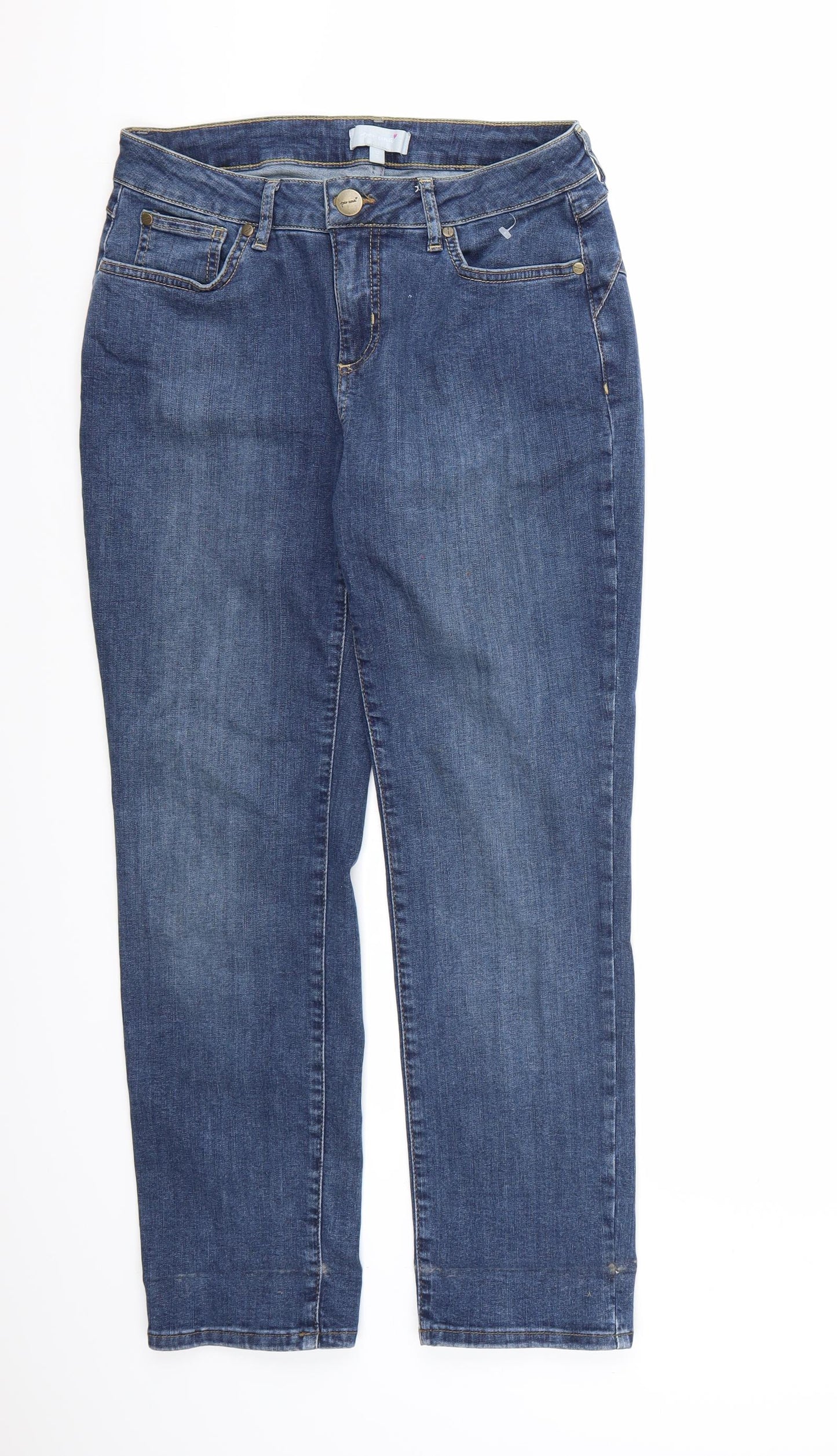 Per Una Womens Blue  Denim Straight Jeans Size 12 L26 in