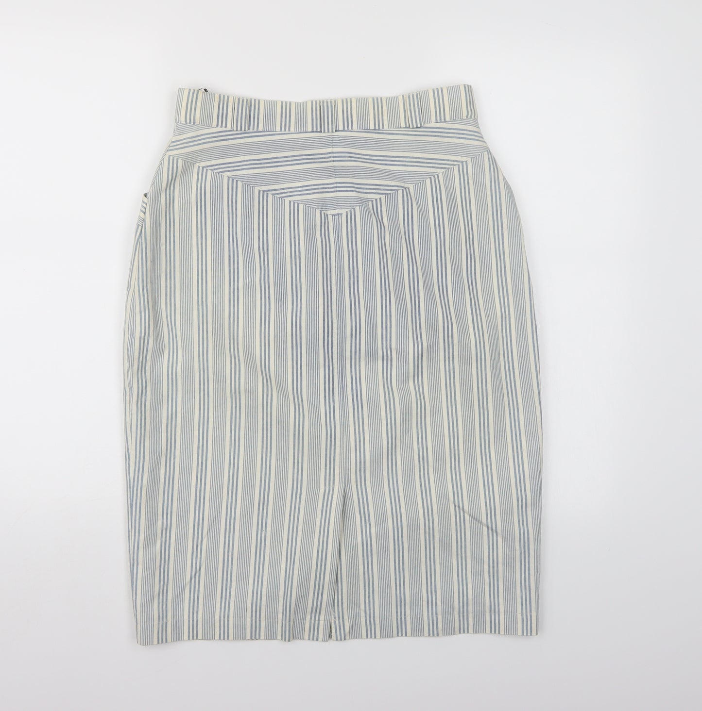 GARDEUR Womens Blue Striped  A-Line Skirt Size 12