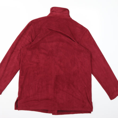 Liz Claiborne Womens Red   Basic Button-Up Size M  - Burgundy