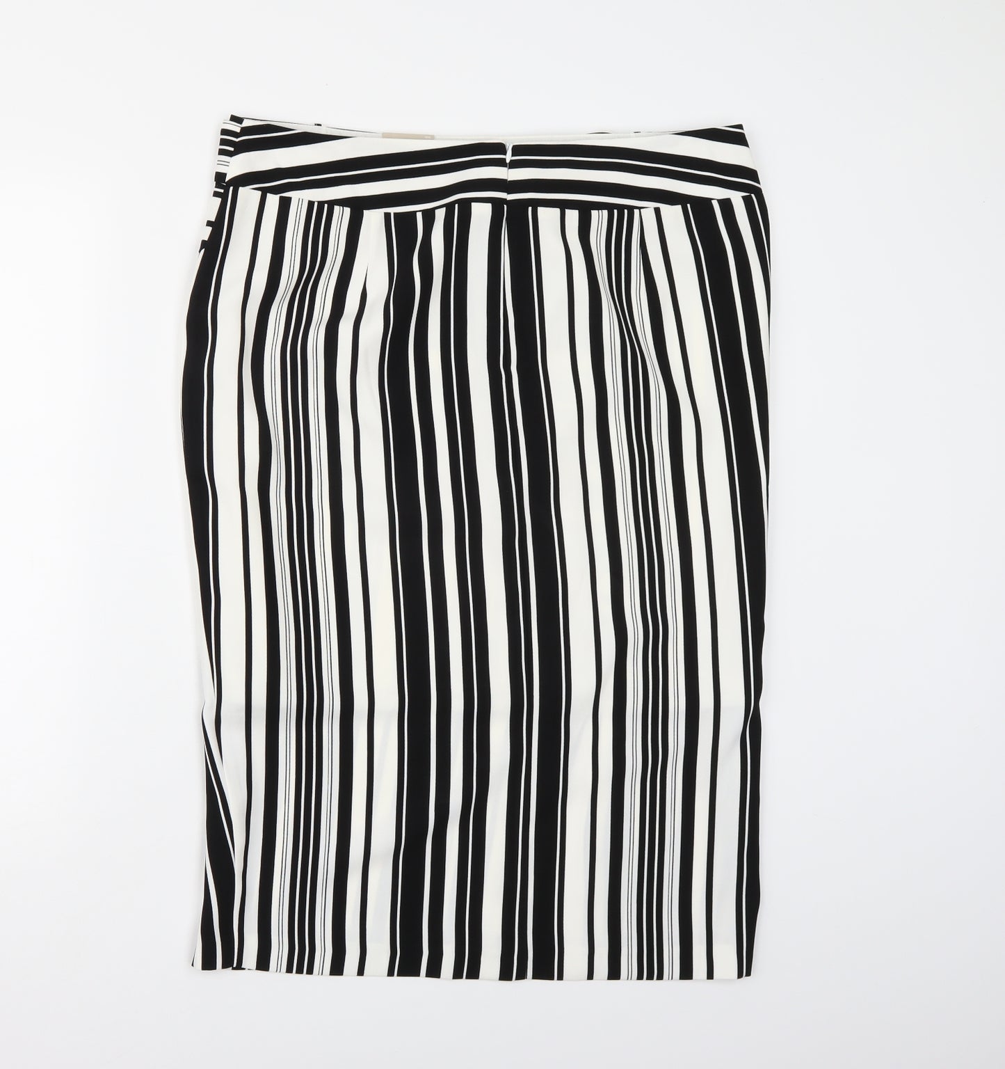 TU Womens Black Striped  A-Line Skirt Size 16