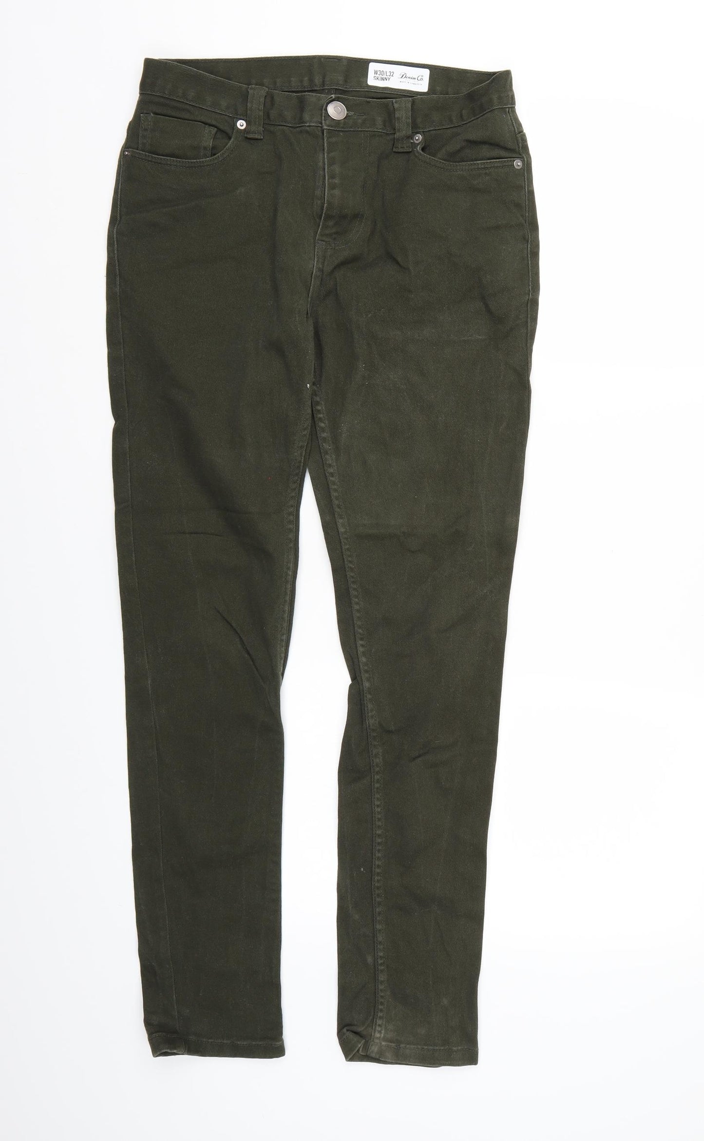 Denim co. Mens Green  Denim Skinny Jeans  L32 in