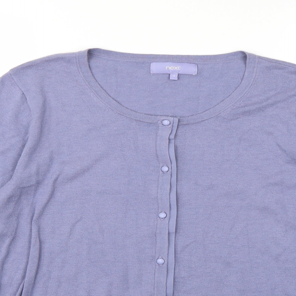NEXT Womens Purple  Knit Cardigan Jumper Size 16