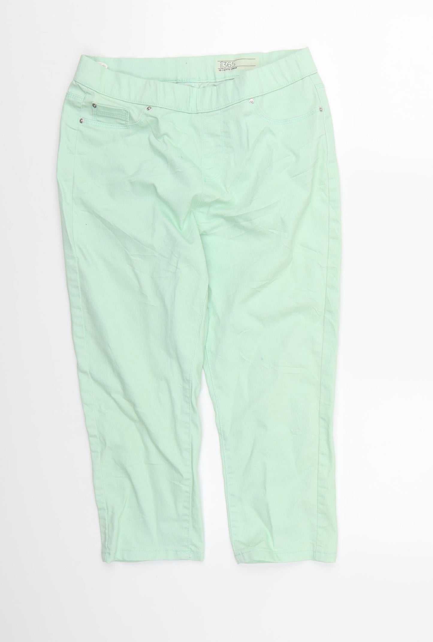 365 Denim Womens Green  Denim Chino Shorts Size 10 - Jeggings