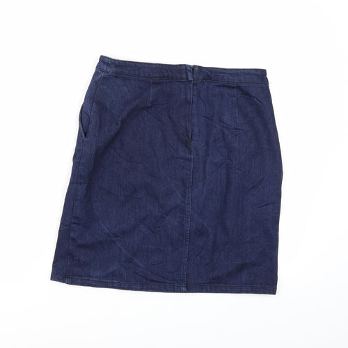 Waredenim Womens Blue  Denim A-Line Skirt Size 10