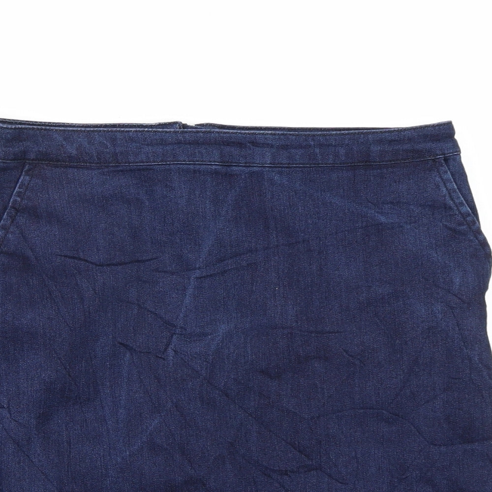 Waredenim Womens Blue  Denim A-Line Skirt Size 10