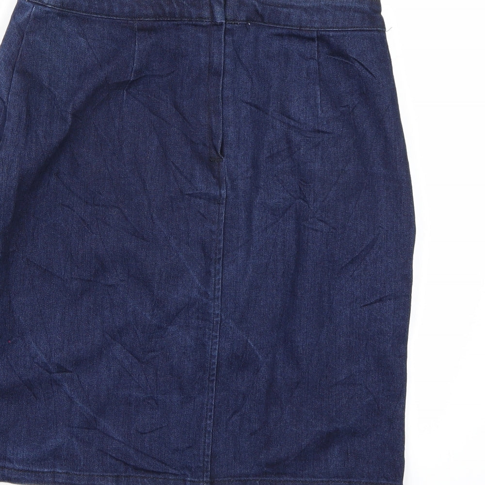 Waredenim Womens Blue  Denim A-Line Skirt Size 10