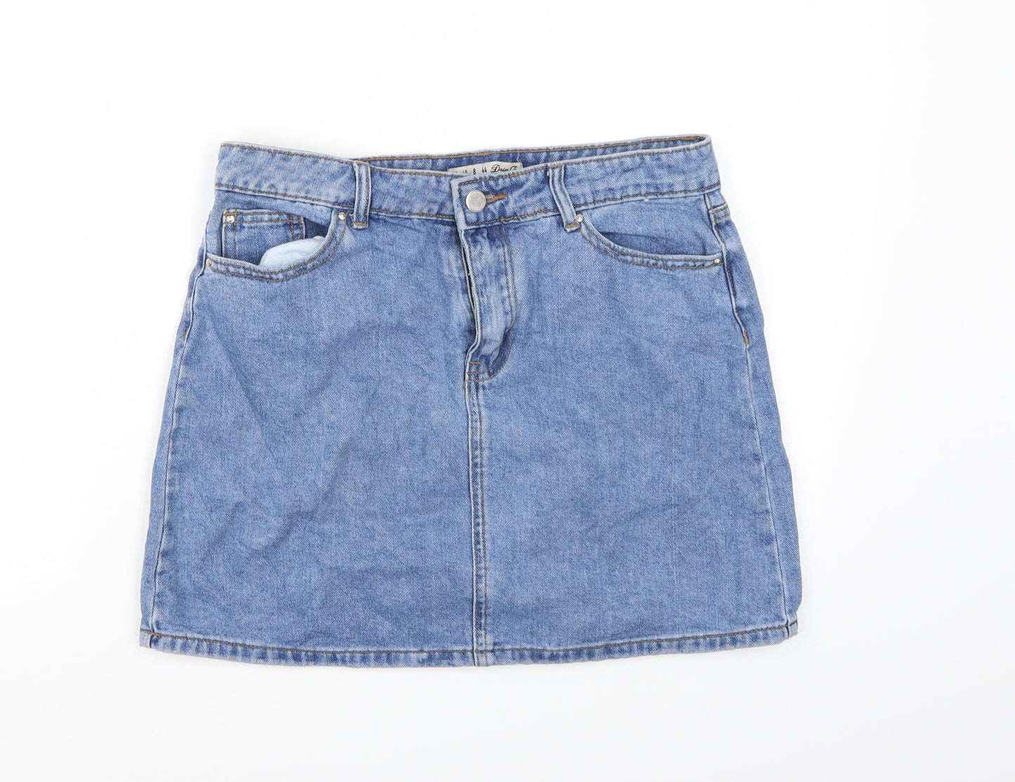 Denim co. Womens Blue  Denim A-Line Skirt Size 12