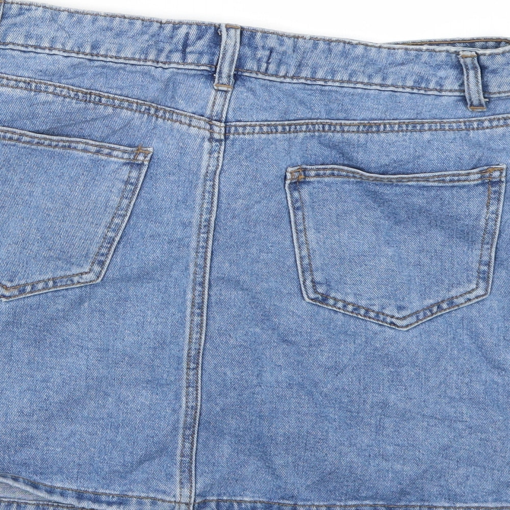 Denim co. Womens Blue  Denim A-Line Skirt Size 12