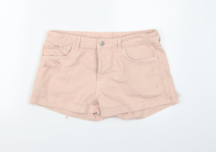 &DENIM Womens Pink Denim Cut-Off Shorts Size 12