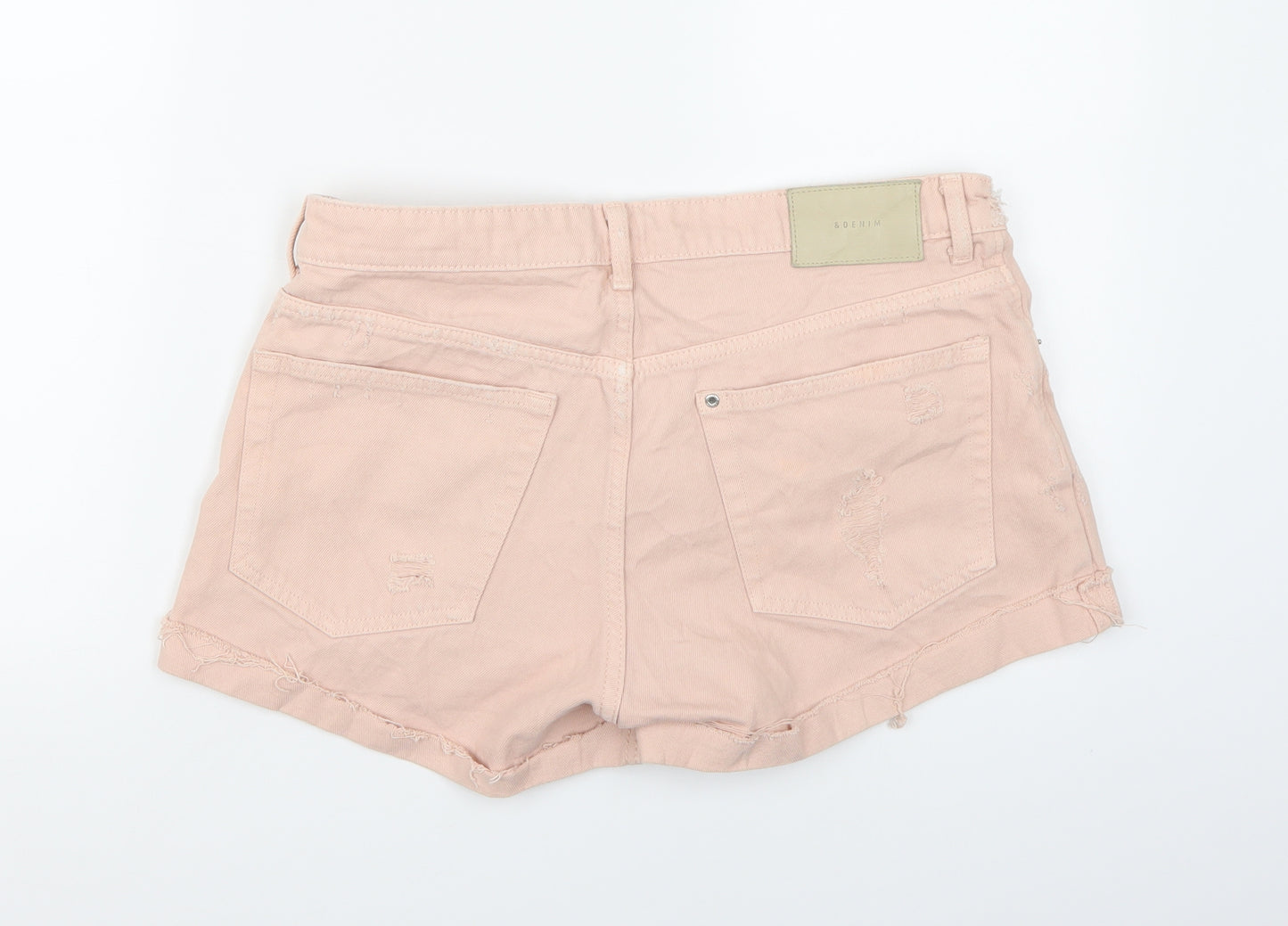 &DENIM Womens Pink  Denim Cut-Off Shorts Size 12