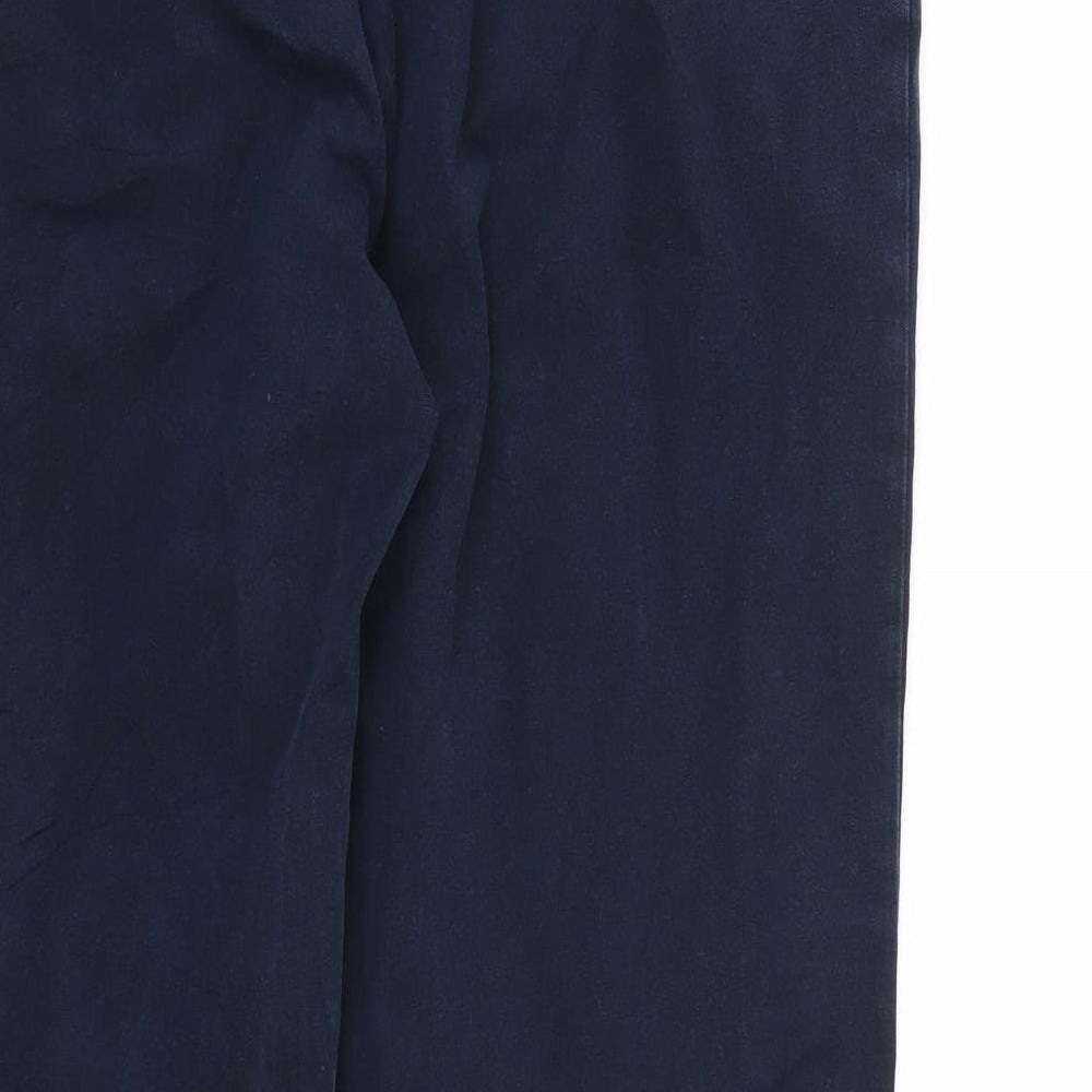 Marks and Spencer Womens Blue  Denim Wide-Leg Jeans Size 12 L28 in