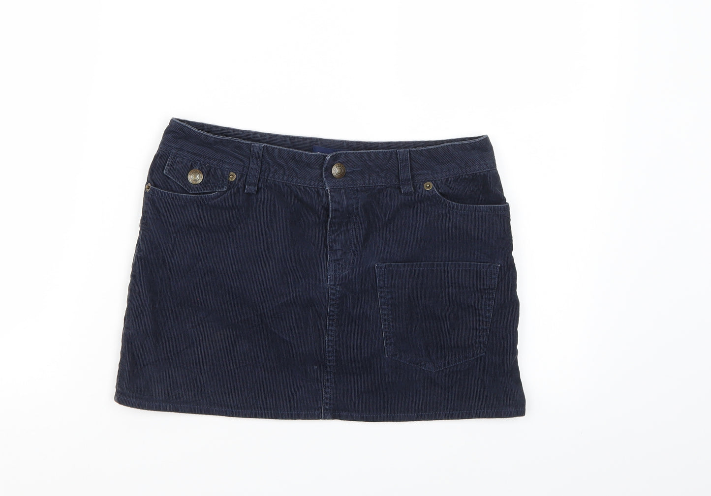 Ralph Lauren Womens Blue  Corduroy A-Line Skirt Size 14